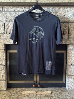 Vintage Y2K G-Star Raw 3301 Deconstructed Patch T Shirt Mens Large Black